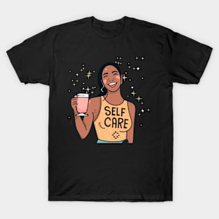 Empowering Self-Care for Black Queens: Inspirational Gifts and Motivation T-Shirt